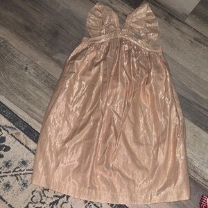 Crewcuts Shimmering Rose Gold Sleeveless Dress